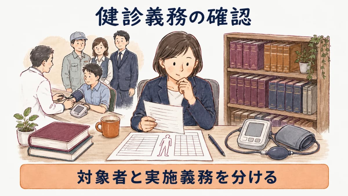 事業者の健診義務と対象者を確認する早見表