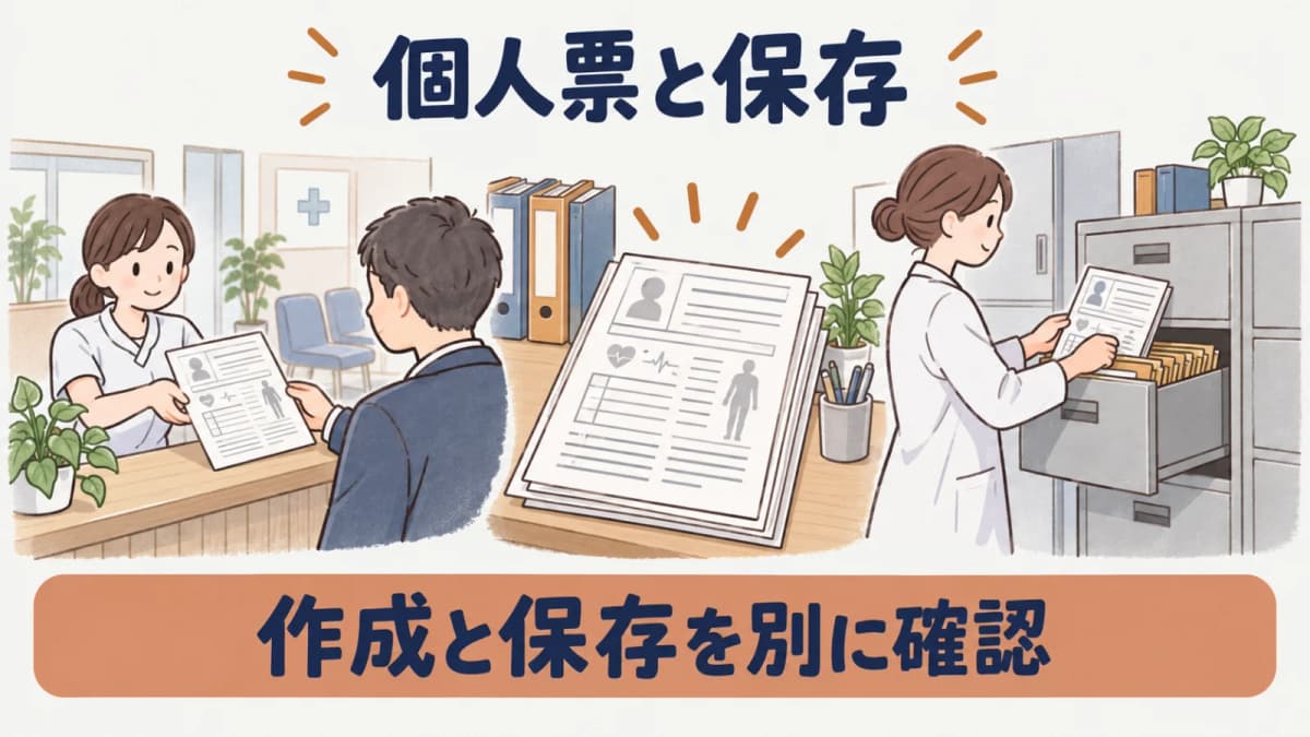 健康診断個人票と保存期間を整理する図解