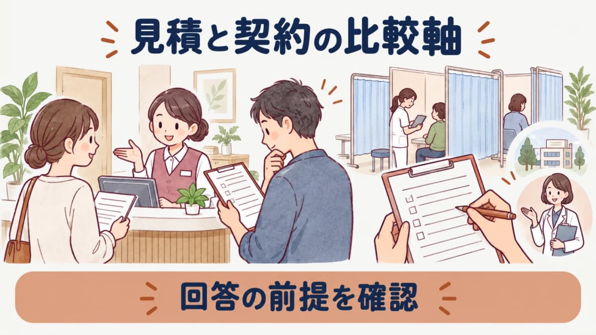 対応エリアと結果条件を同じ欄で比べる図解