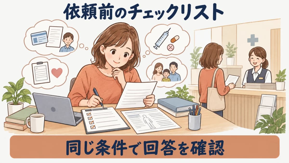 同条件で比べるための入力項目をまとめた図解