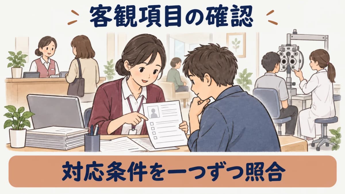 対応エリアと請求条件を客観項目で確認する図解